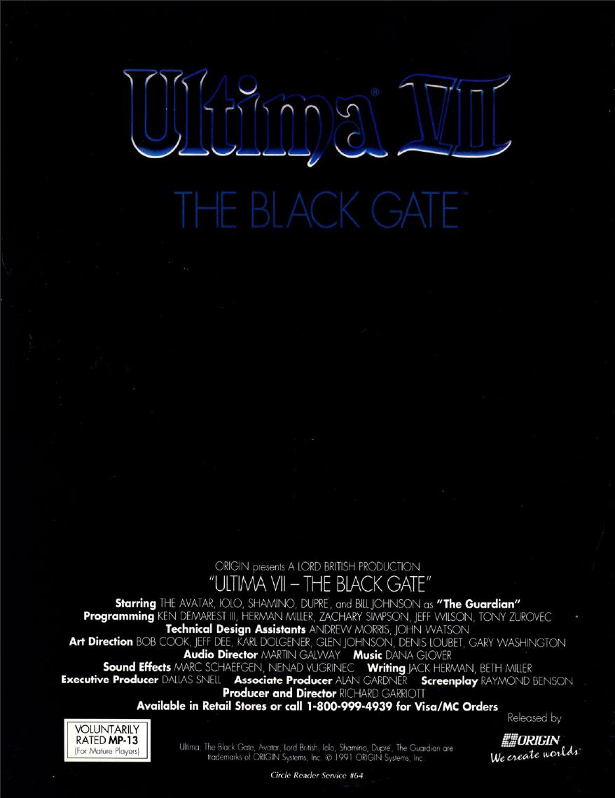 Ultima VII: The Black Gate